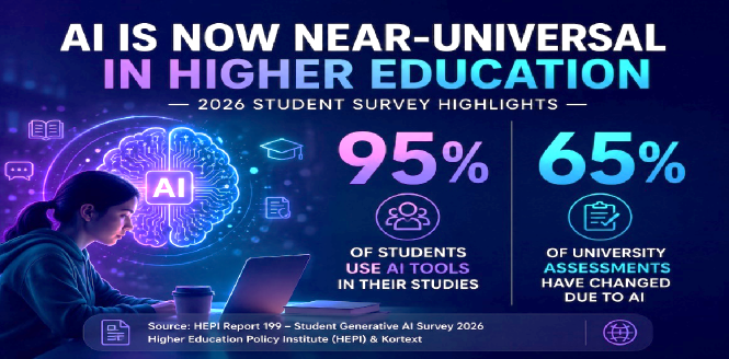 Read more about the article Generative AI Has Become the New Normal: 95% of University Students Now Use AI